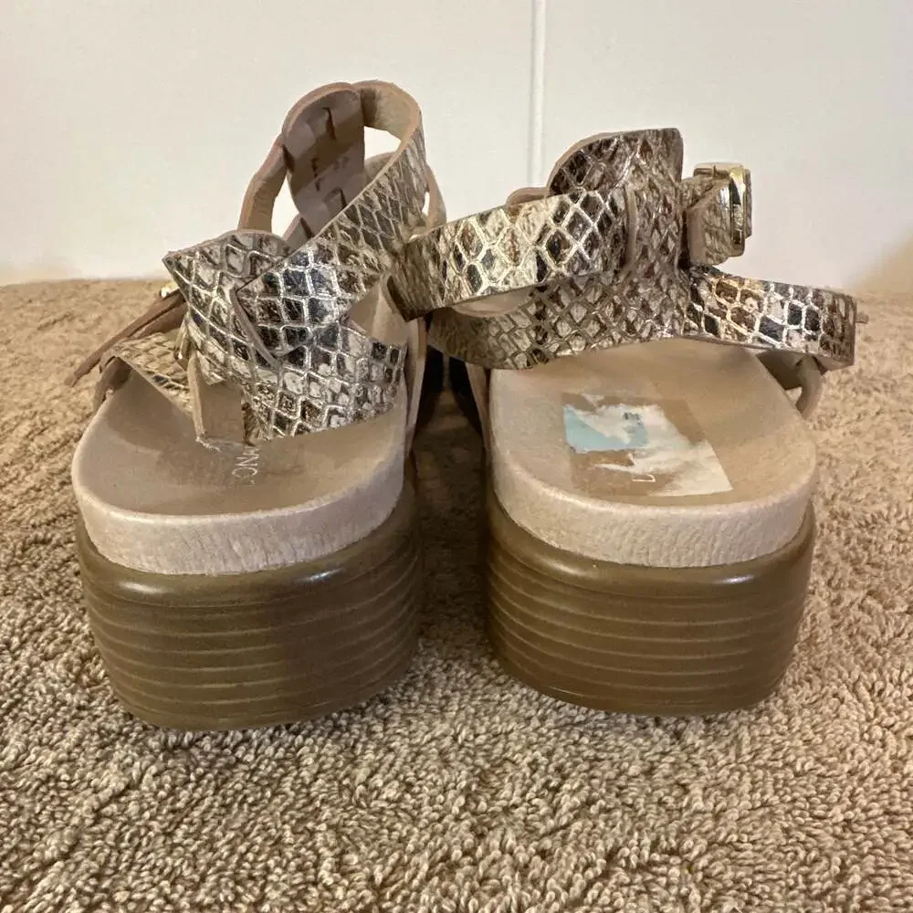 Donald Pliner Women's Disco Lizard Print Leather Platform Sandal Size 10M NEW - Picture 5 of 8